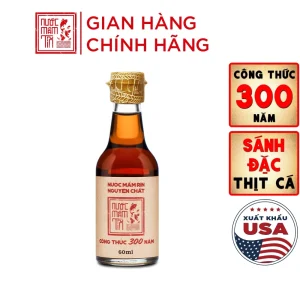 Nước Mắm Tĩn Nhãn Đỏ 40N – Cá Cơm Than Nguyên Chất, Chai 60ml