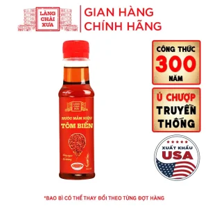 [Nước Mắm] Nước Mắm Tôm Biển Truyền Thống Làng Chài Xưa - Công Thức 300 Năm | Loại 125ml/Chai | Hồng Ngọc Đại Dương
