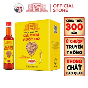 Nước Mắm Nhỉ Cá Cơm Ruột Đỏ Làng Chài Xưa 525ml – Truyền Thống 300 Năm, Cá Ngon Vùng Nước Trồi