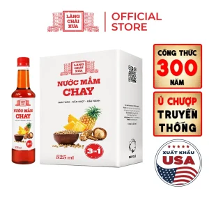 Nước Mắm Chay Làng Chài Xưa 3 Trong 1 – Trái Thơm, Nấm, Đậu Nành – Chai 525ml