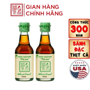Combo 2 Chai Nước Mắm Tĩn Trẻ Em 42N 60ml – Cho Bé Ăn Dặm, Độ Đạm Cao, An Toàn