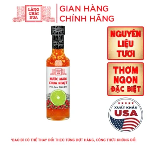 Nước Mắm Tỏi Ớt Chua Ngọt Làng Chài Xưa 300g – Chai Thủy Tinh, Nguyên Liệu Tươi, Thơm Ngon Đặc Biệt